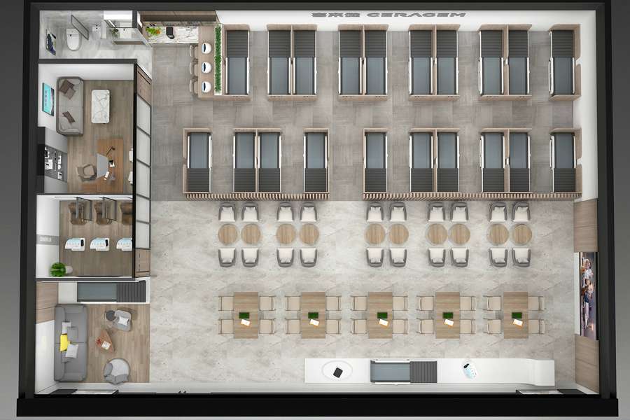 理疗店全局装修效果图