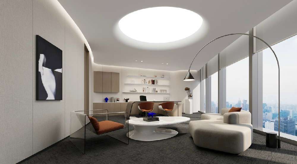 郑州办公室设计中老板办公家具的摆放位置