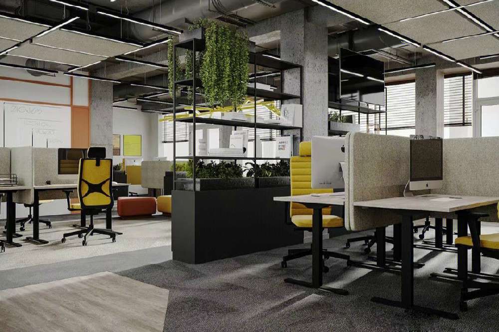 郑州工业风格办公室的装修效果展示