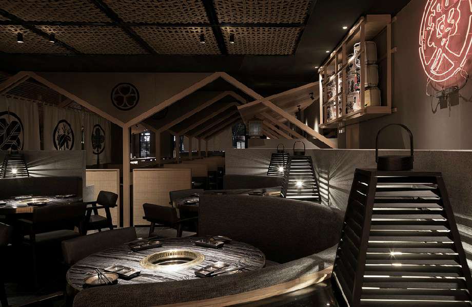 爱烧屋烧烤餐厅装修设计效果图