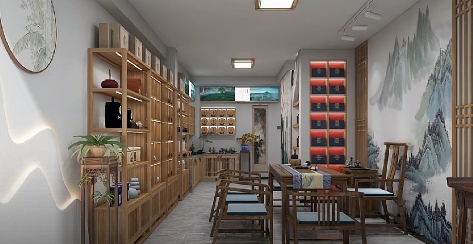 郑州茶叶店装修设计效果图