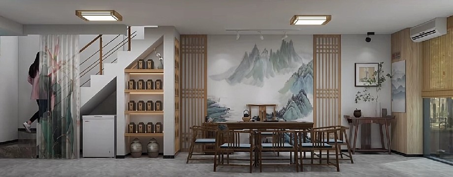 郑州茶叶店装修设计效果图
