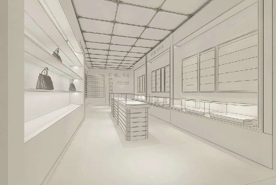 品牌女包专卖店装修设计效果图