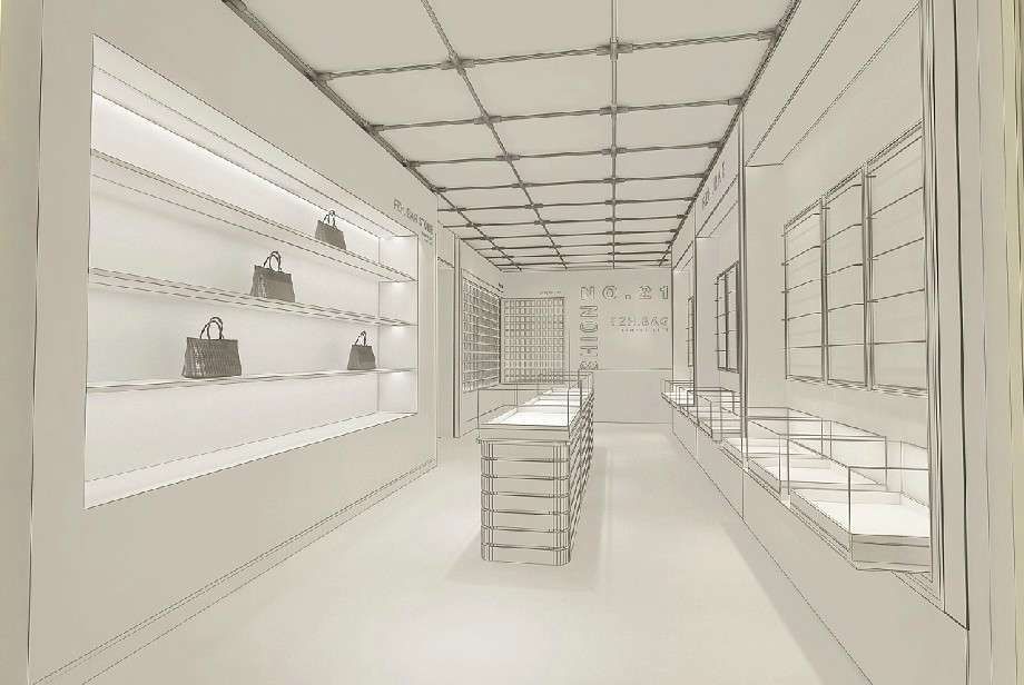 品牌女包专卖店装修设计效果图