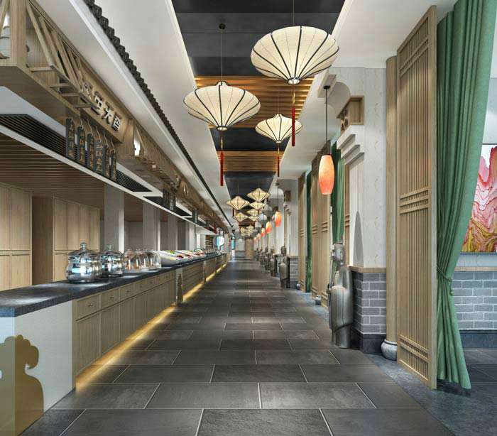 580平米特色中餐厅装修效果图