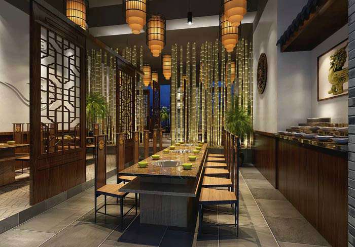 350平米火锅店设计效果图
