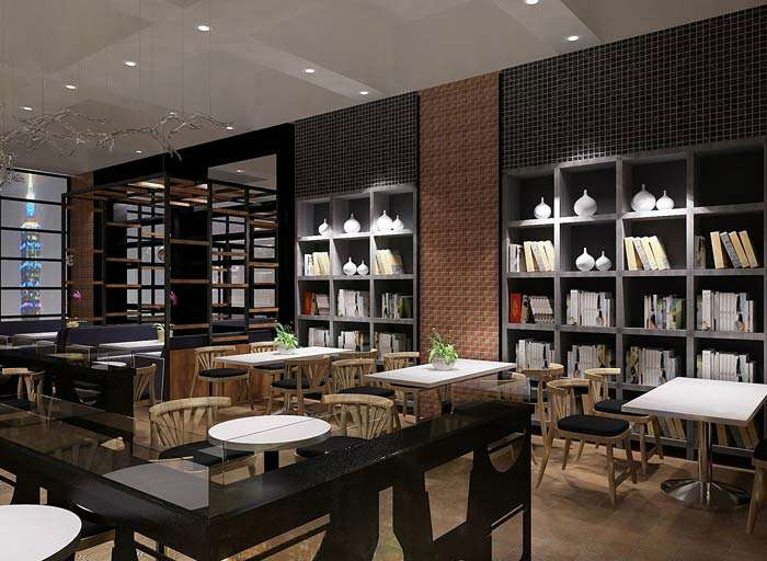 书苑咖啡馆装修设计效果图