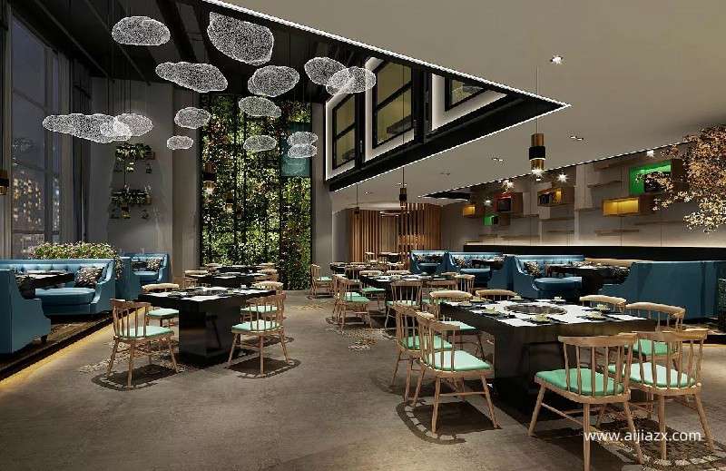 100平米火锅店设计，小型主题火锅店室内设计