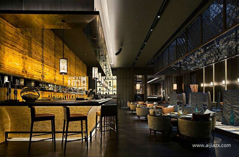 文化类型的餐厅吧台设计效果图