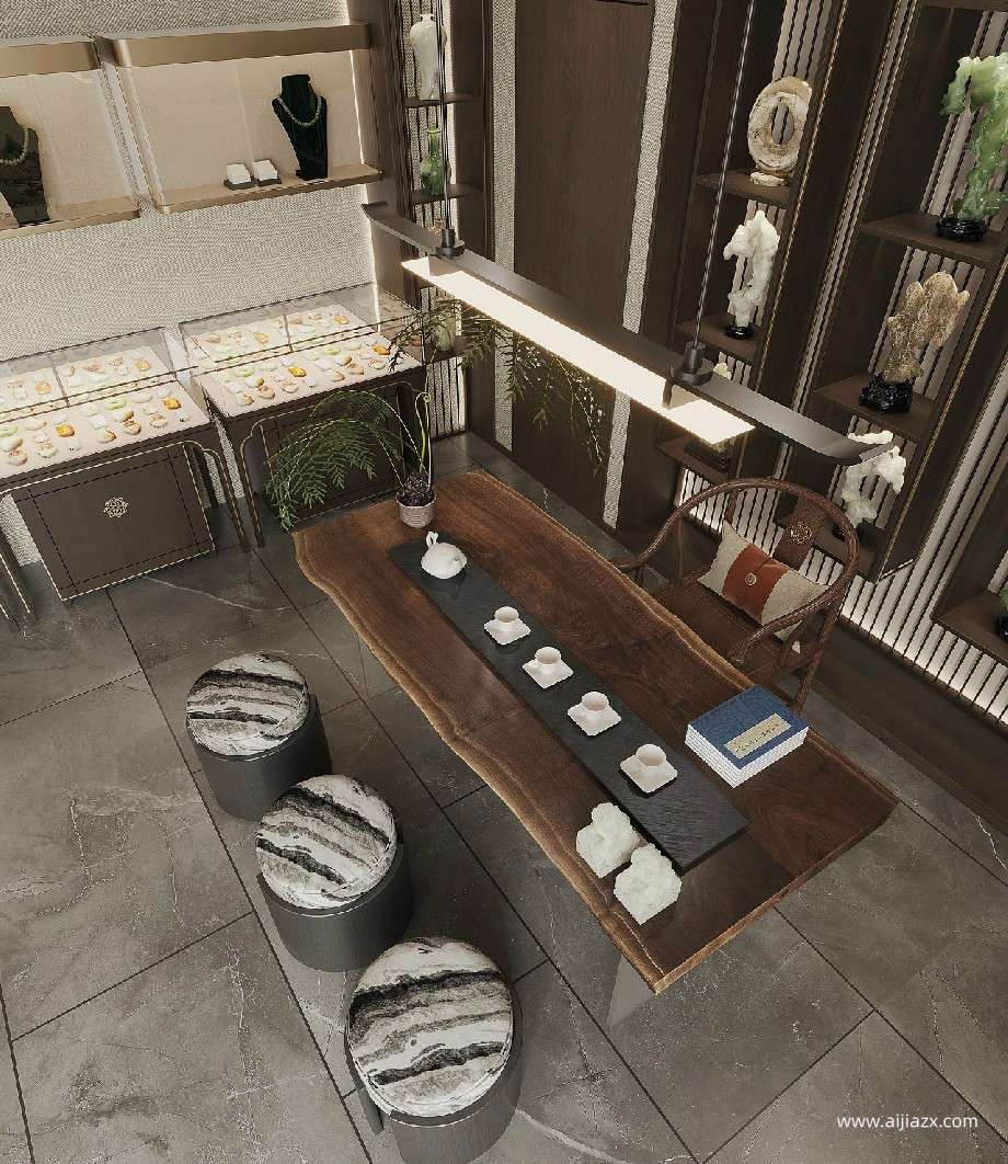 玉器文玩店铺装修设计效果图