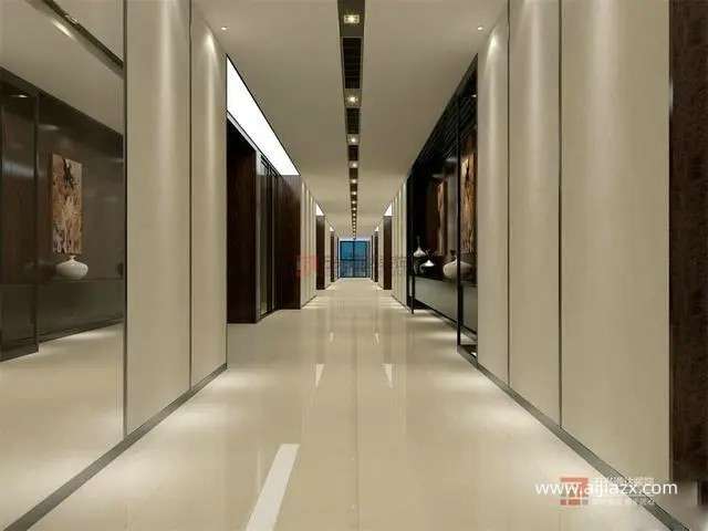 郑州办公室过道设计装修打造有艺术感的办公室通道