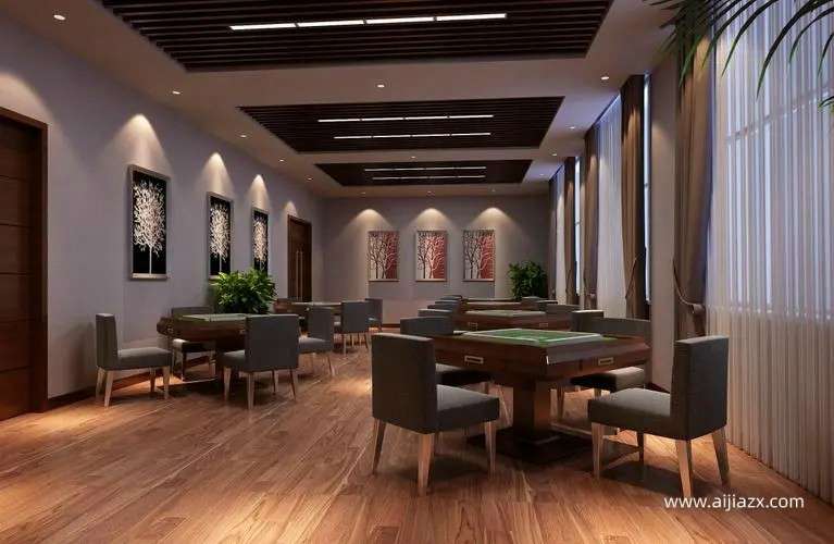 郑州棋牌室装修方案，棋牌室会所装修设计说明