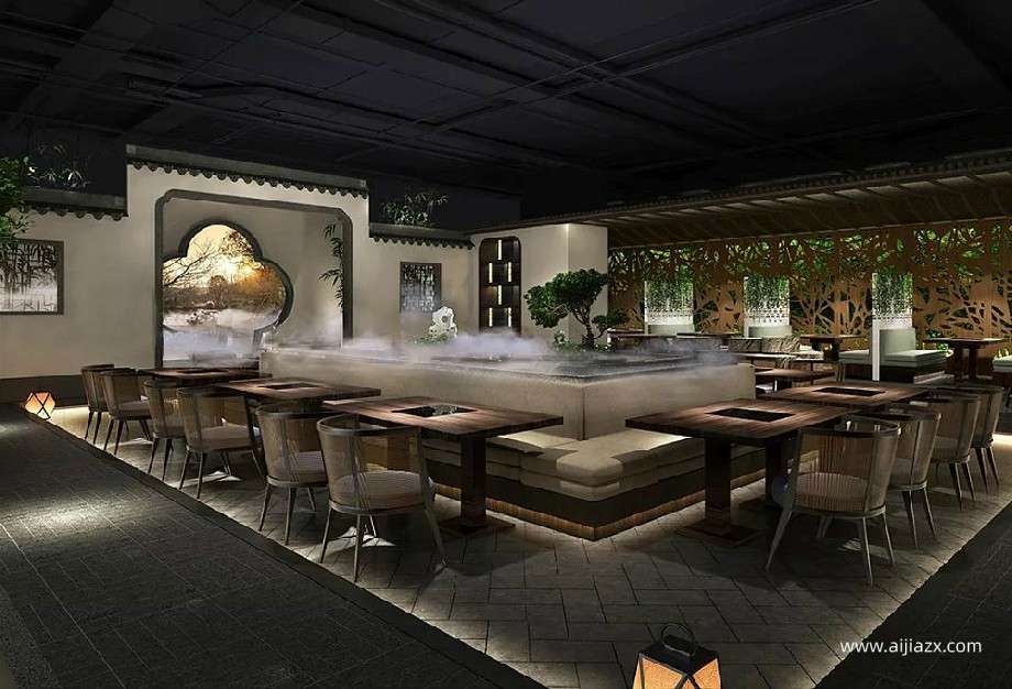 郑州火锅店装修报价预算表,复古中式火锅店装修价格 