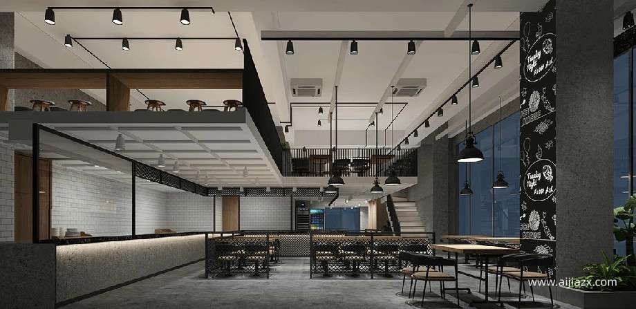 郑州餐馆装修设计,100平米餐馆空间规划设计