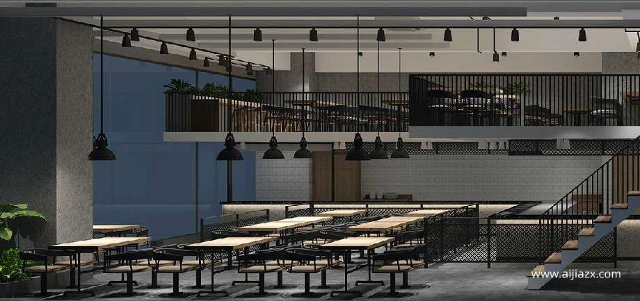 郑州餐馆装修设计,100平米餐馆空间规划设计