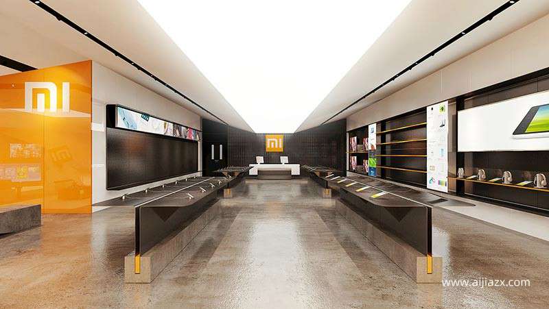 郑州小米手机店设计，小米手机店装修设计特点