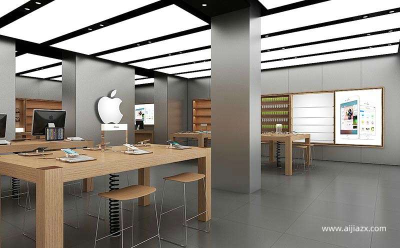 苹果手机店怎么装修，苹果手机店室内设计