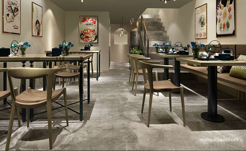 复古火锅店设计装修，工业风火锅店设计装修