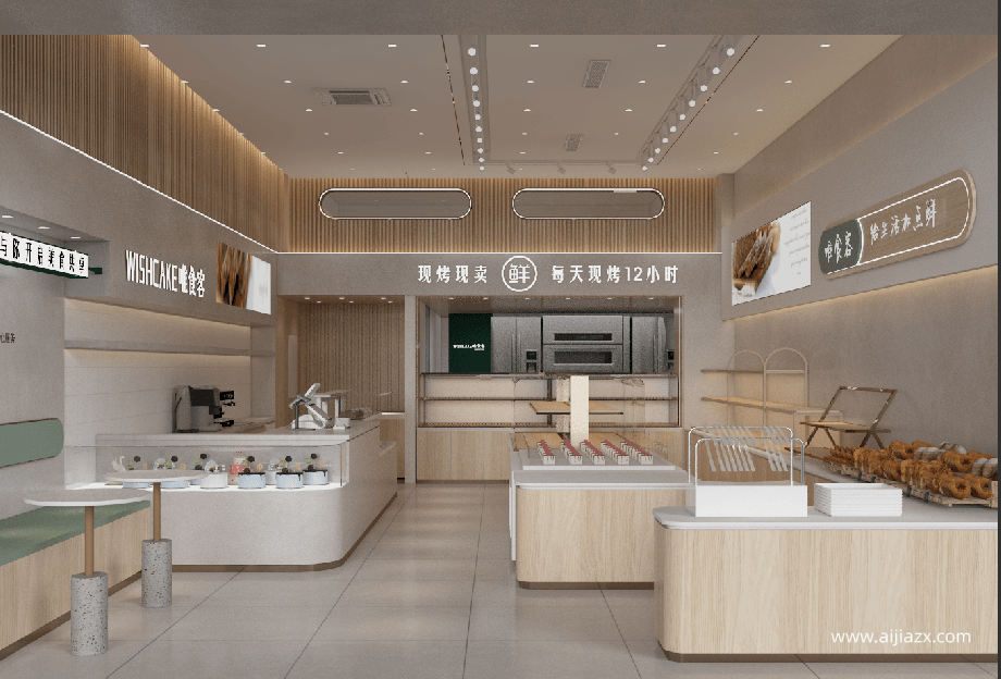 200平米蛋糕店装修设计效果图