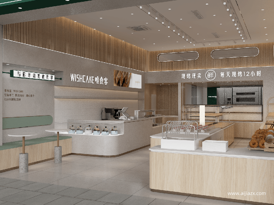 200平米蛋糕店装修设计效果图