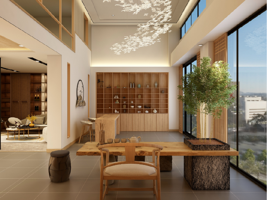 80平米茶馆翻新装修效果图