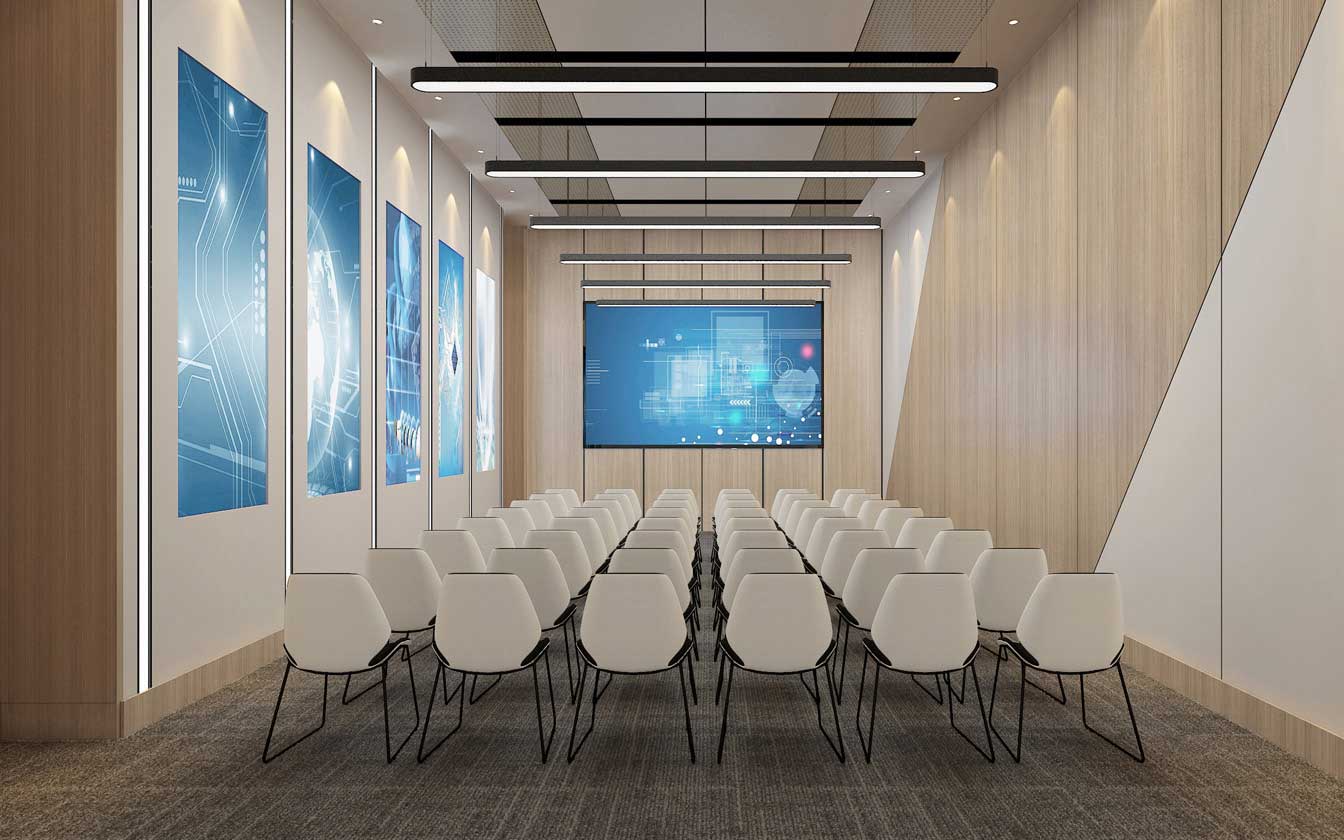 智能科技公司办公室装修设计效果图