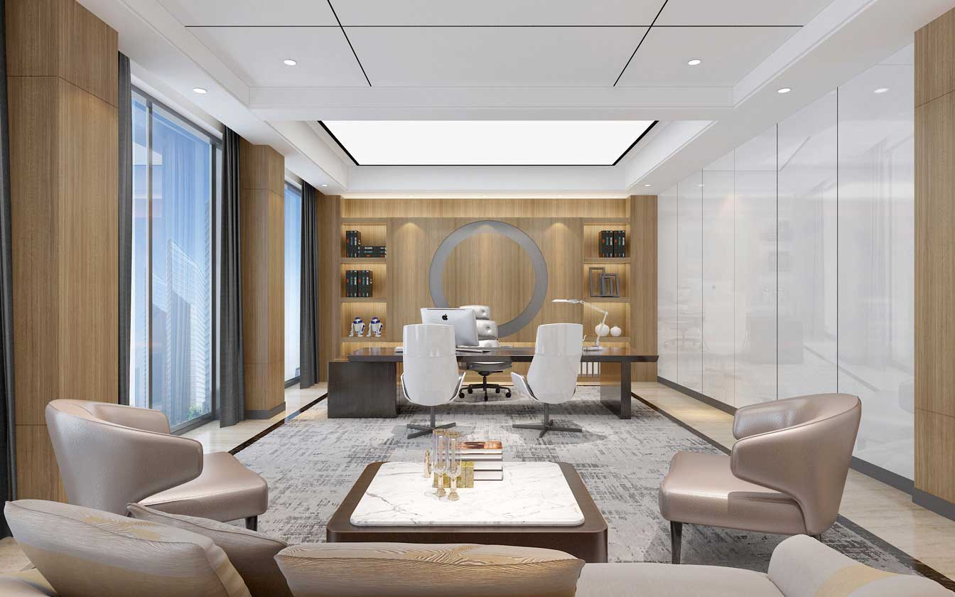 智能科技公司办公室装修设计效果图
