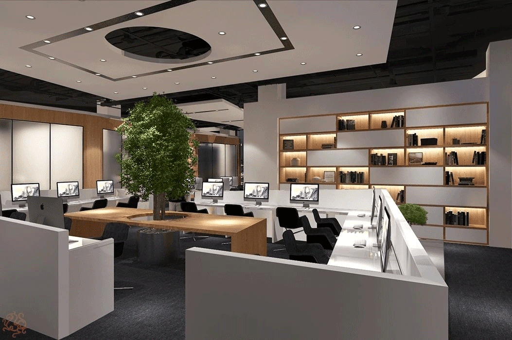 280平米郑州新中式办公室设计效果图