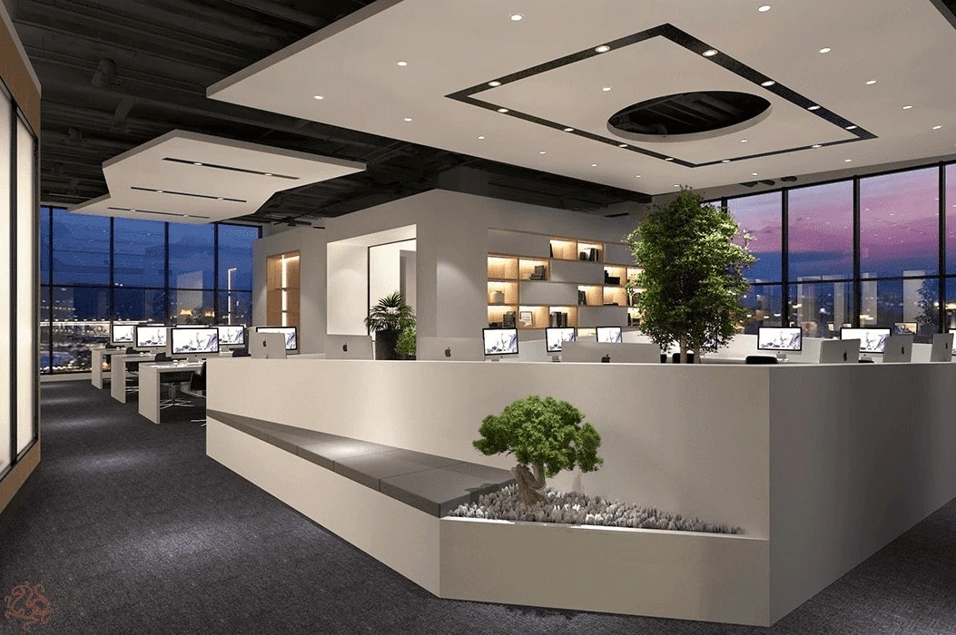 280平米郑州新中式办公室设计效果图