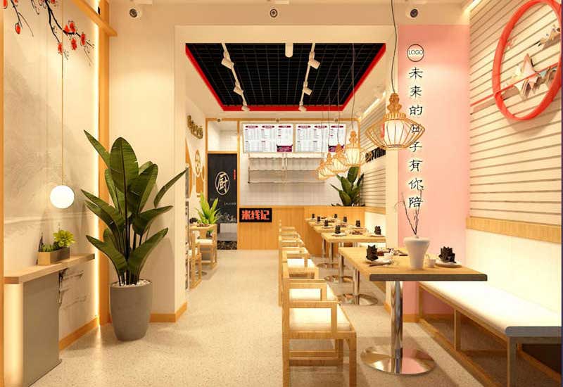 60m2米线店装修设计效果图