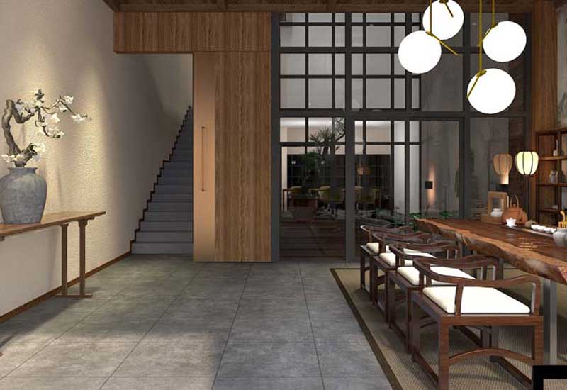 300m2洛阳茶居会所设计效果图