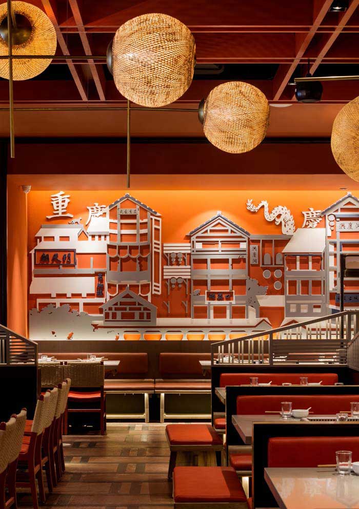 550m2郑州火锅店设计效果图