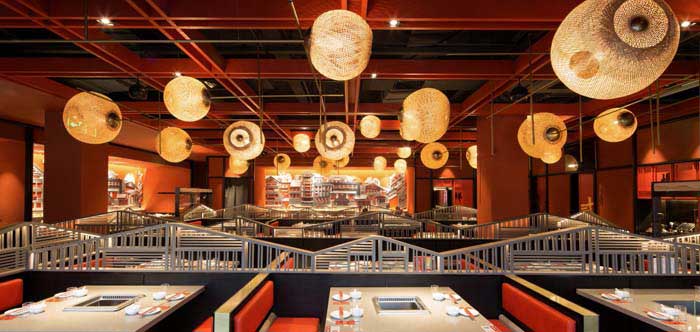 550m2郑州火锅店设计效果图