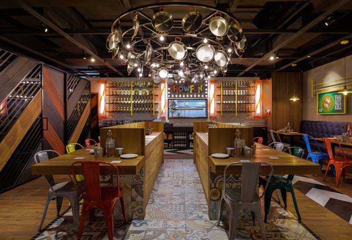 260m2郑州食堂设计效果图