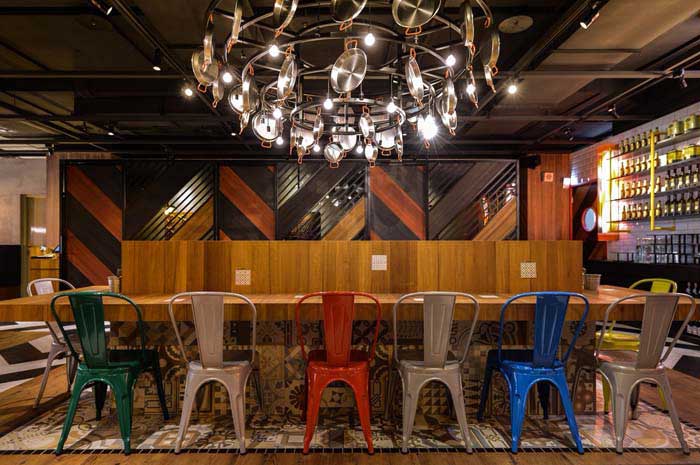 260m2郑州食堂设计效果图