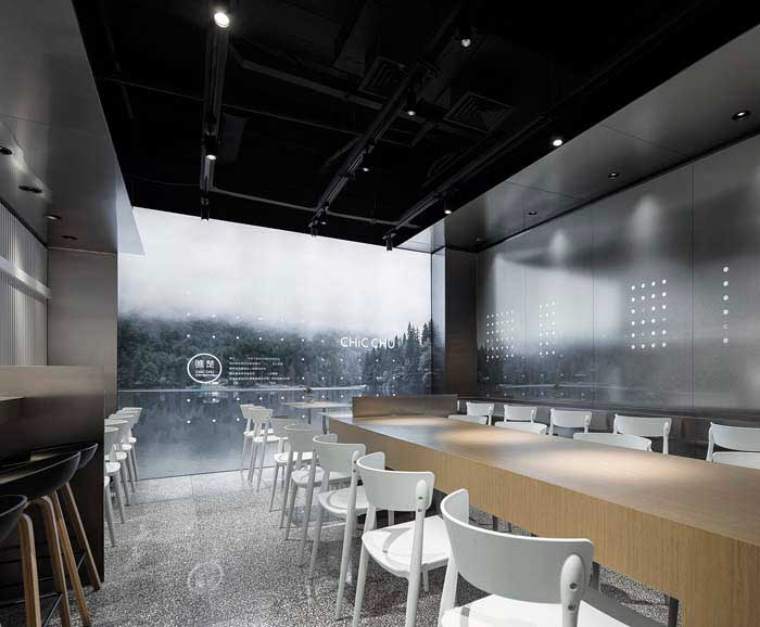 100m2郑州中餐厅设计效果图