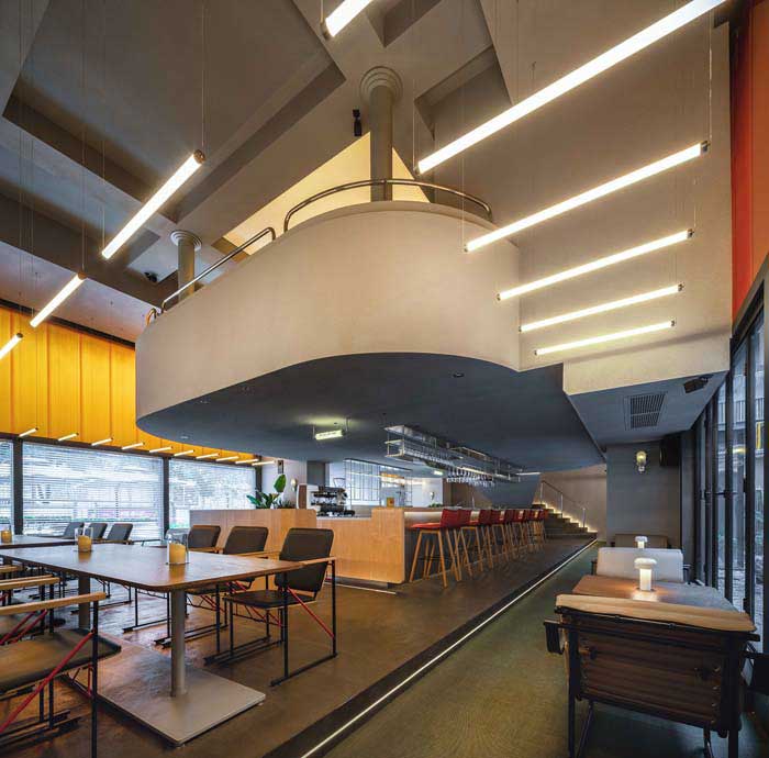 350m2郑州东区西餐厅设计效果图