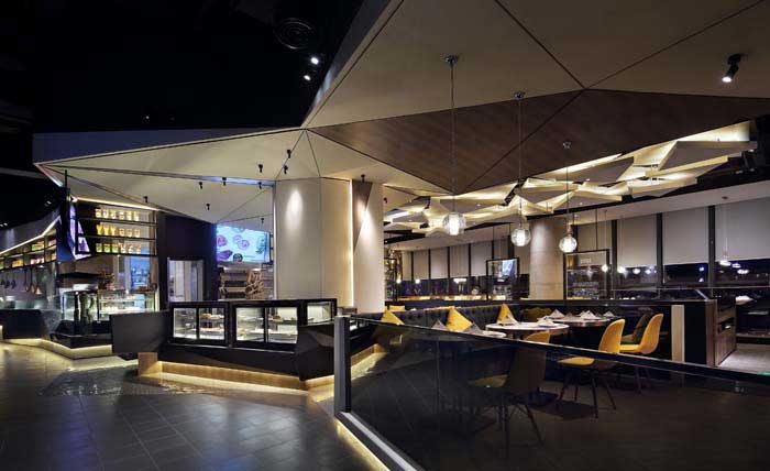 265m2郑州管城区西餐厅装修设计效果图