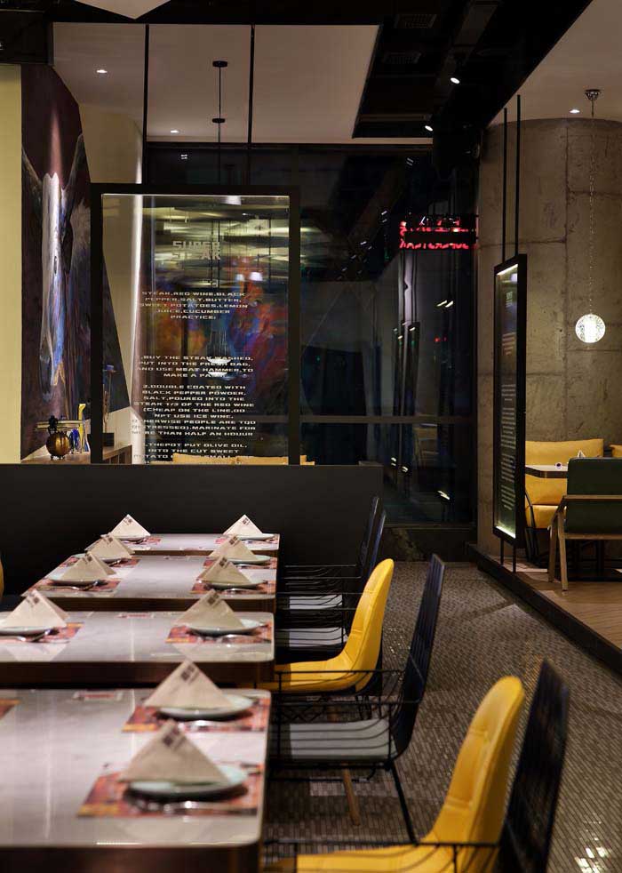 265m2郑州管城区西餐厅装修设计效果图