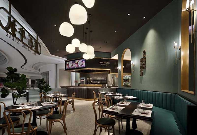 290m2郑州中原区西餐厅装修效果图