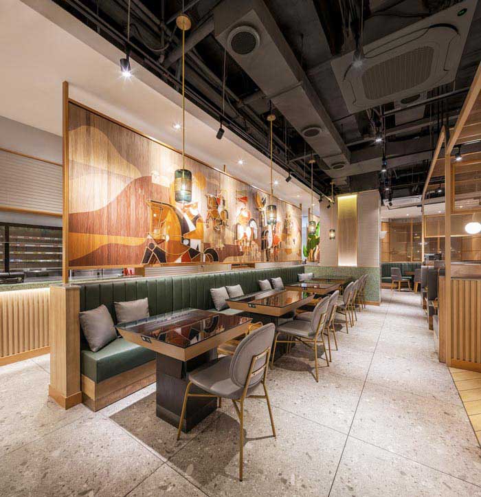 350m2郑州火锅店设计装修效果图