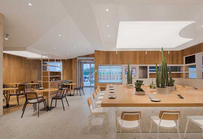 180m2郑州快餐厅设计效果图