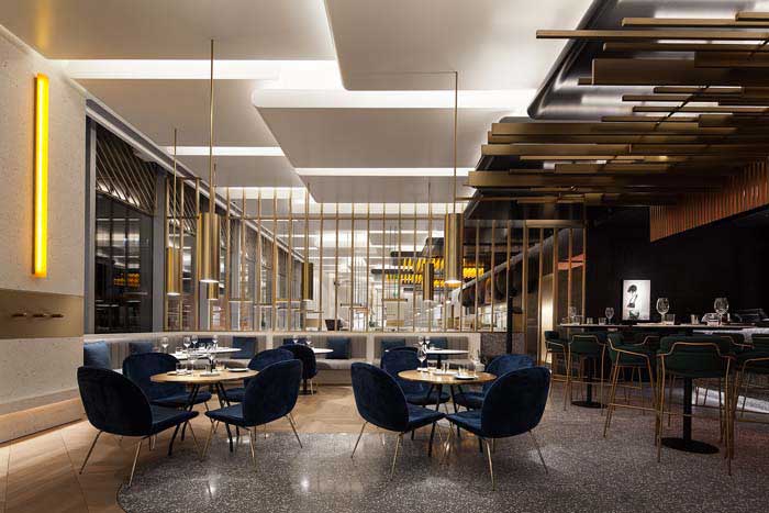 450m2精品西餐厅设计效果图