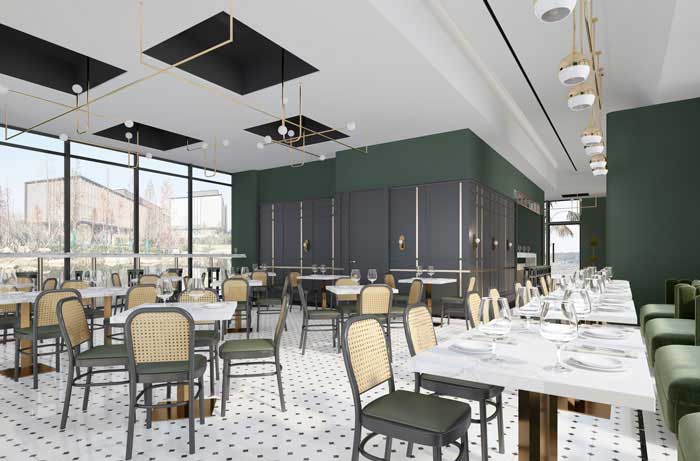 210m2许昌西餐厅装修设计效果图