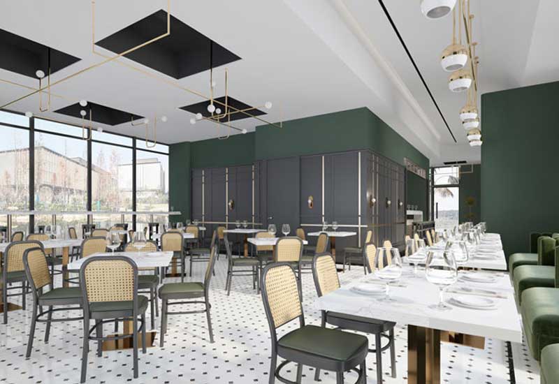 210m2许昌西餐厅装修设计效果图