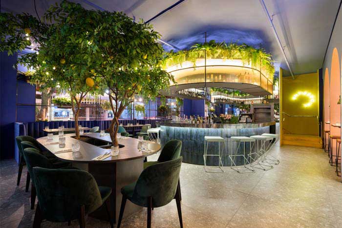 150m2郑州酒吧+餐厅设计效果图