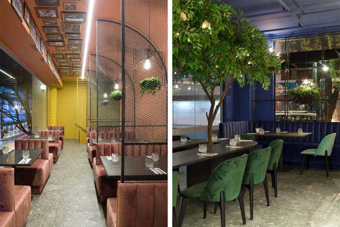 150m2郑州酒吧+餐厅设计效果图