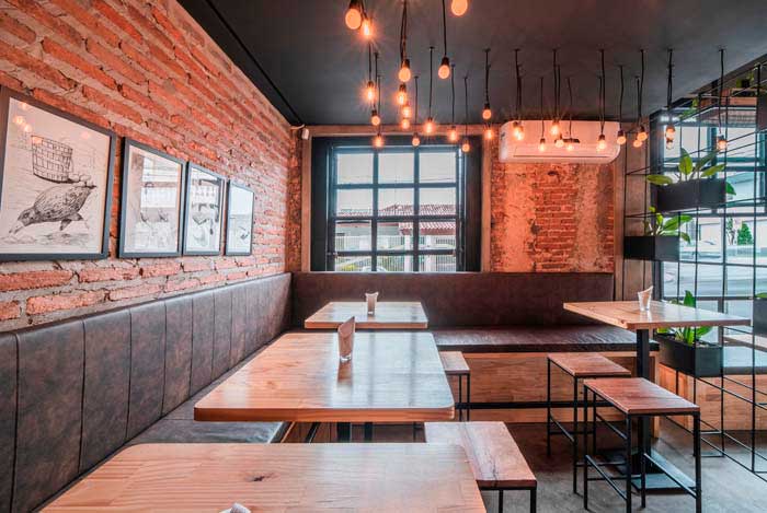 100m2郑州酒吧+餐厅设计效果图