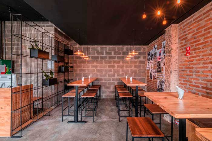 100m2郑州酒吧+餐厅设计效果图