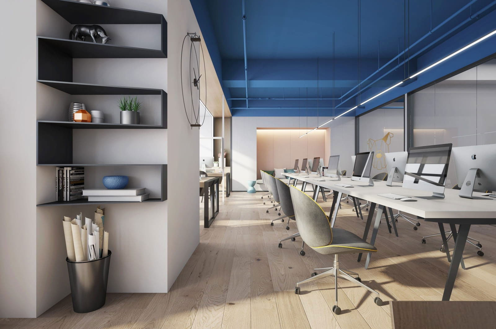 370平方郑州高端办公室设计装修施工效果图